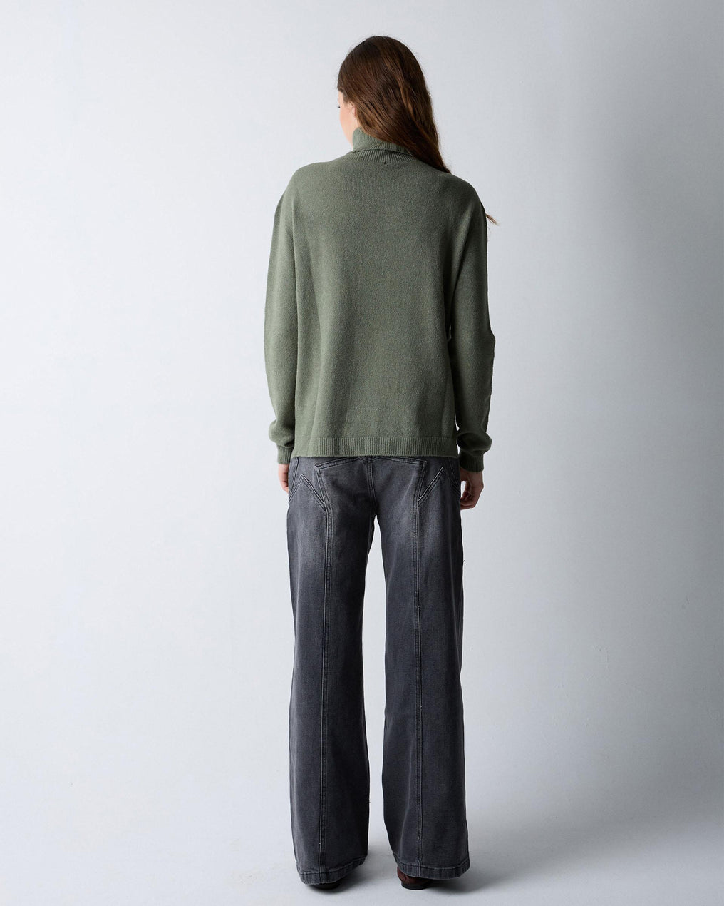 Dark Green Turtleneck Sweater