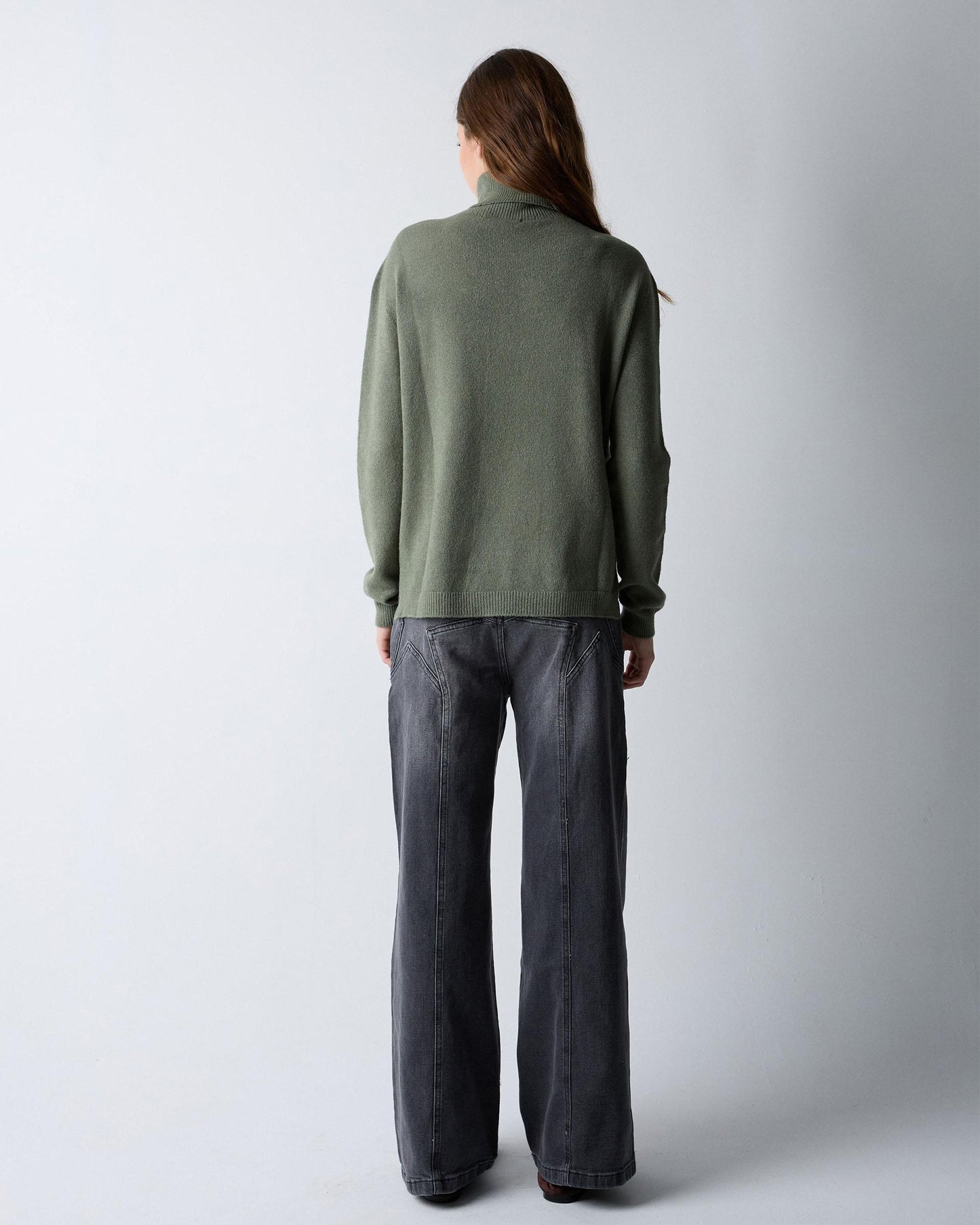 Dark Green Turtleneck Sweater