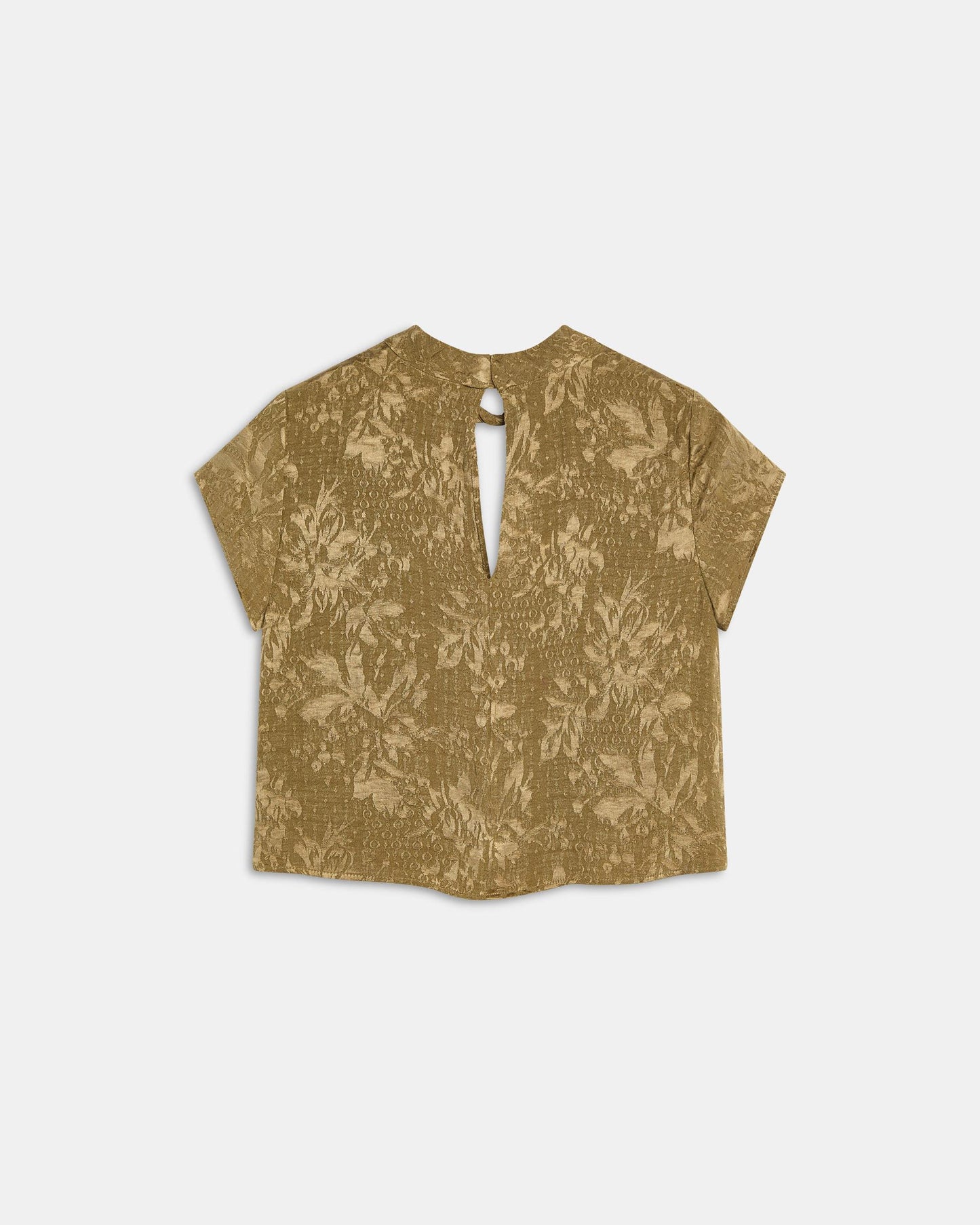 Top Abertura Jacquard Verde