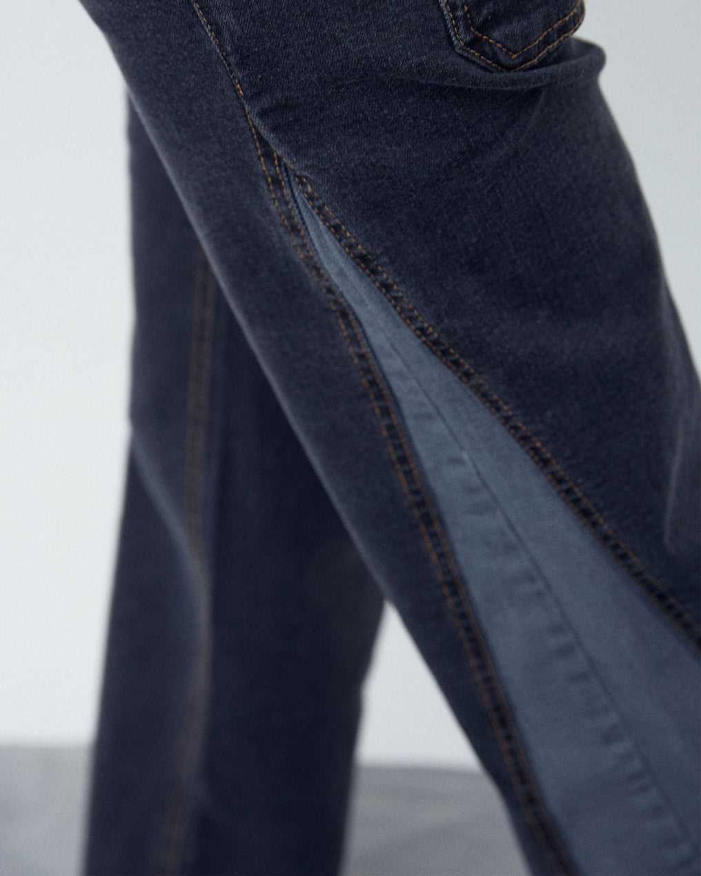 Jeans Cunhas Lateral Preto