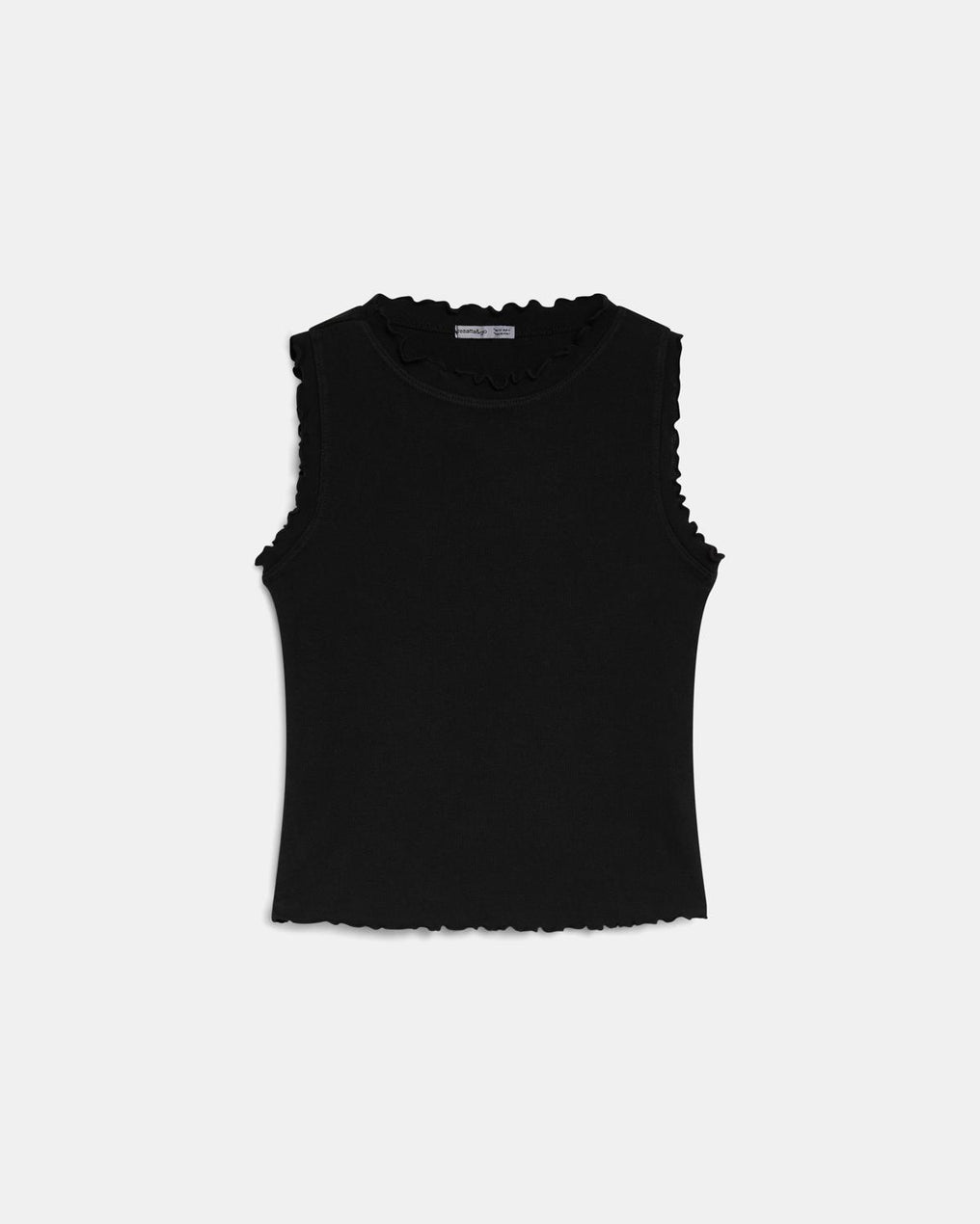 Camiseta Ribetes Ondulados Negro