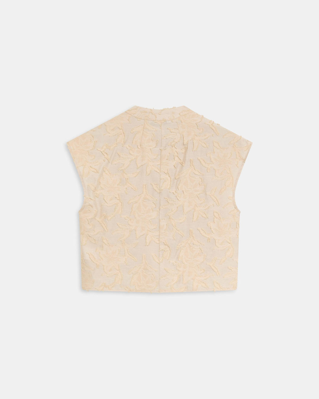 Blusa Botões Laterais Jacquard Cru