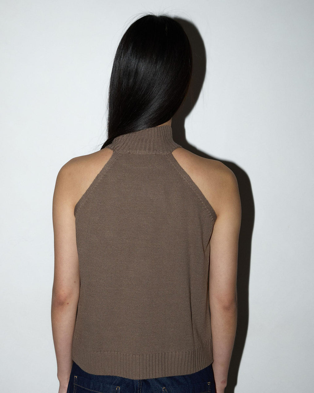 Taupe Knit Halter Top
