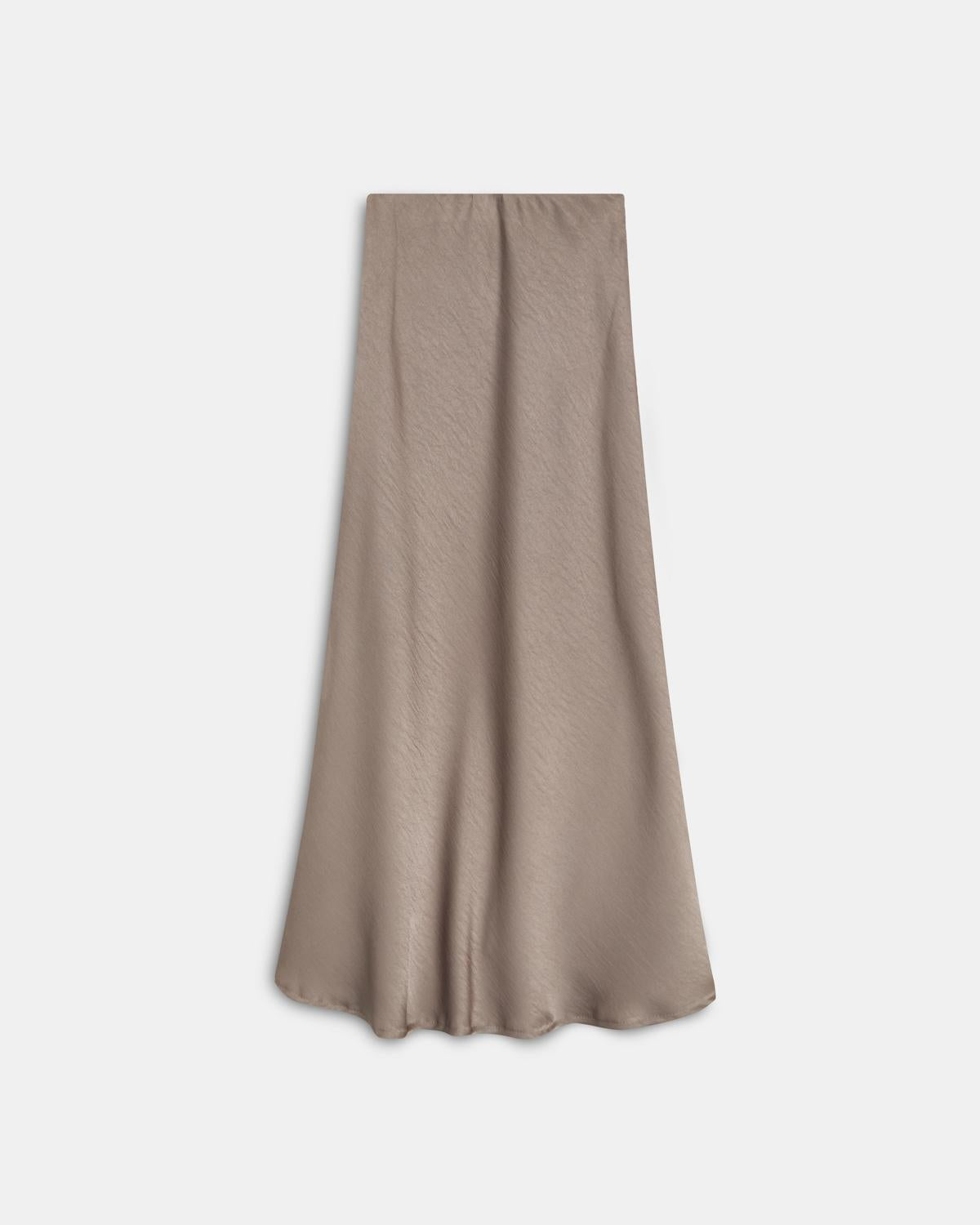 Falda Fluida Satinada Taupe