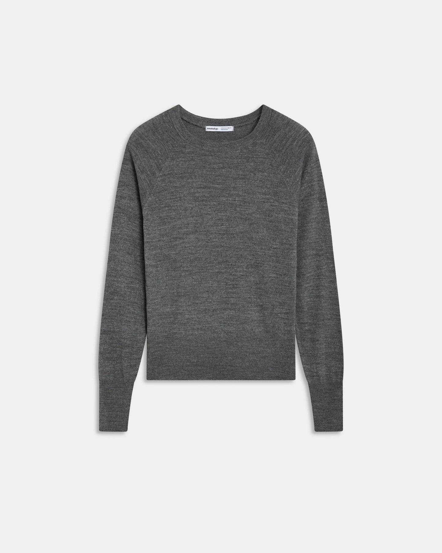 Jersey Cuello Redondo Punto Fino Gris