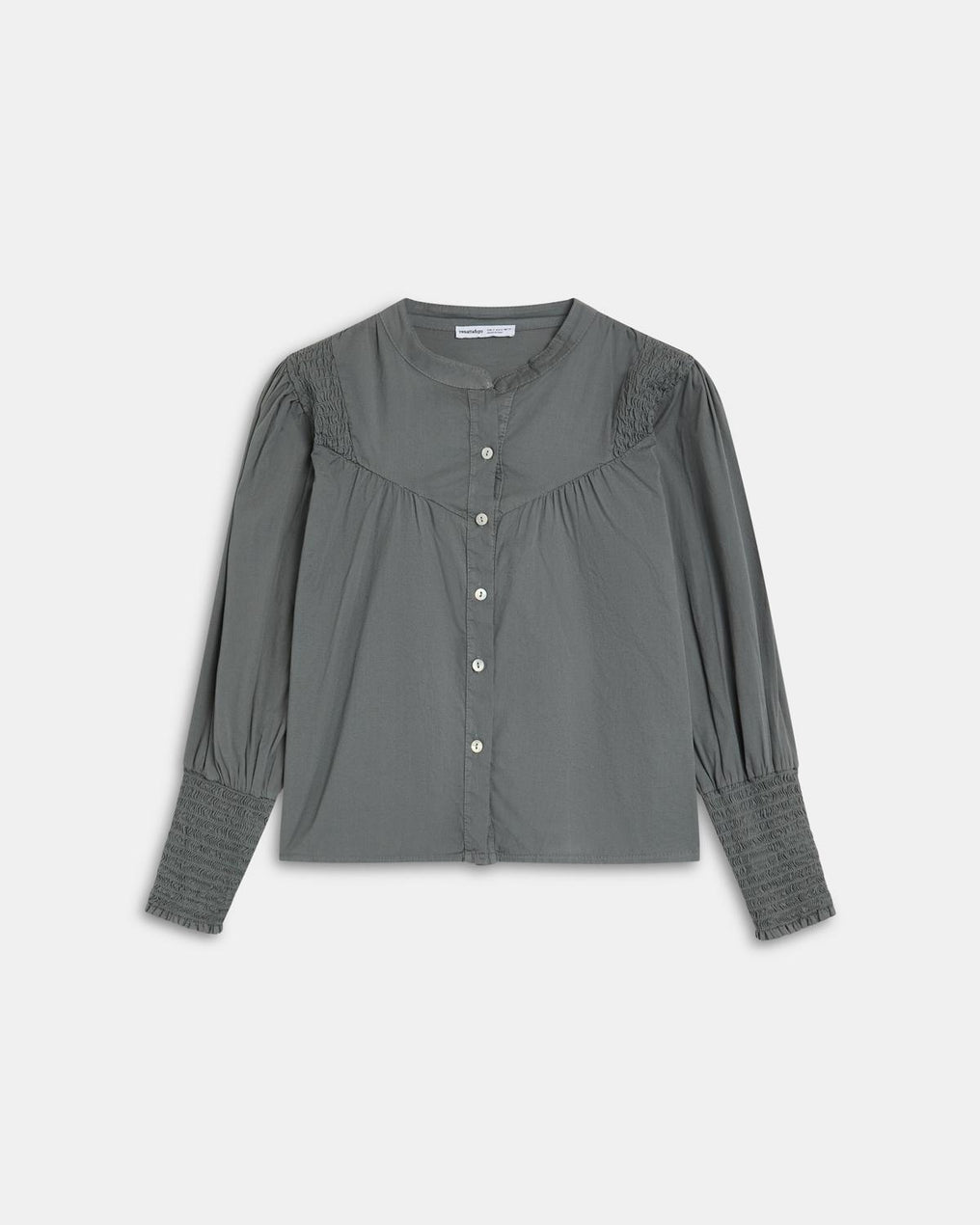 Blusa Detalles Nido De Abeja Antracita
