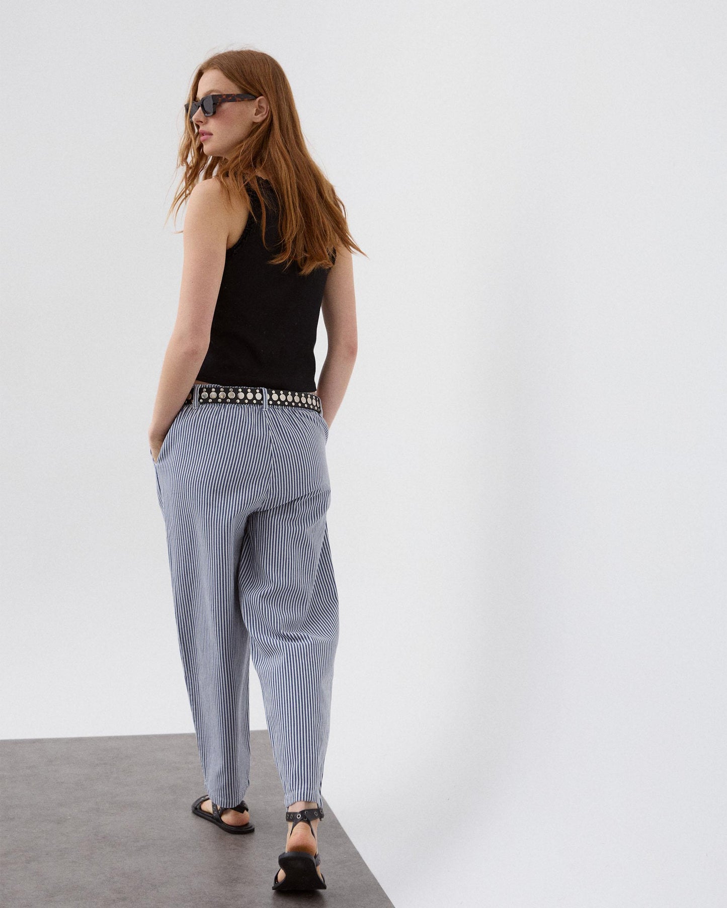 Jeans Balloon Rayas Azul