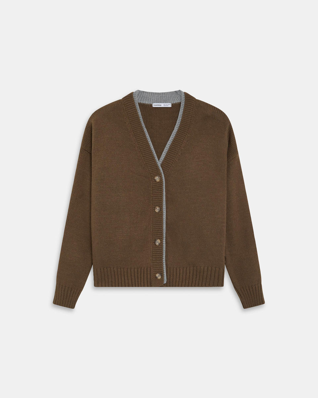 Chaqueta Contrastes Bicolor Kaki