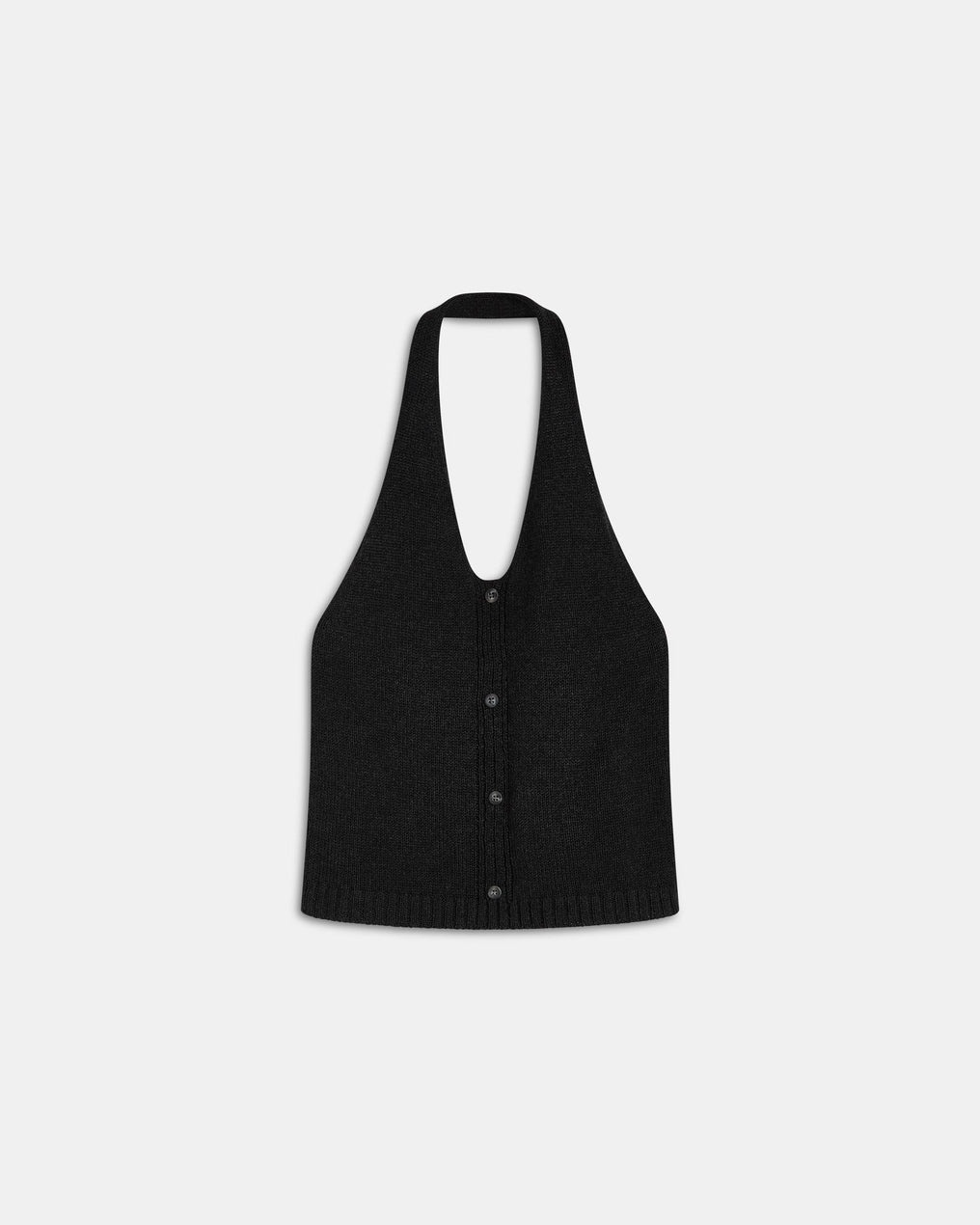 Anthracite Button-Up Halter Top