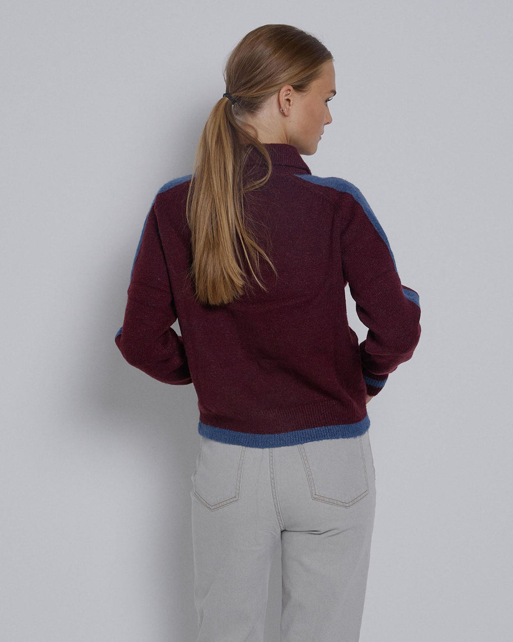 Jersey Nervio Solapa Granate