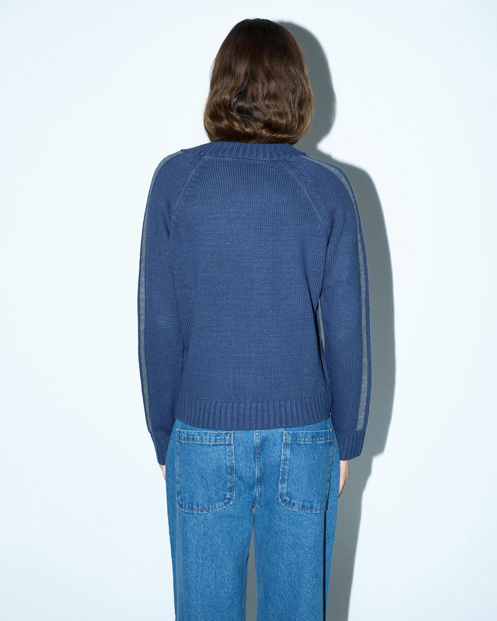 Jersey Rayas Mangas Azul