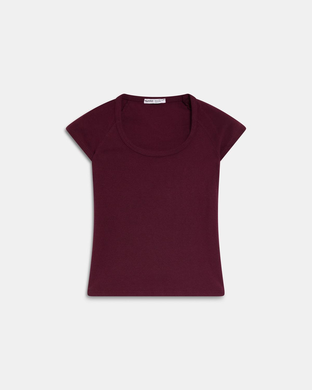 Camiseta Escote Redondo Granate