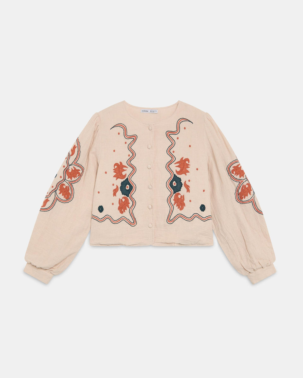 Sobrecamisa Bordados Etnicos Rosa Palo