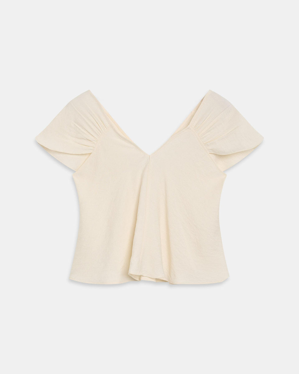 Blusa Escote Pico Espalda Blanca
