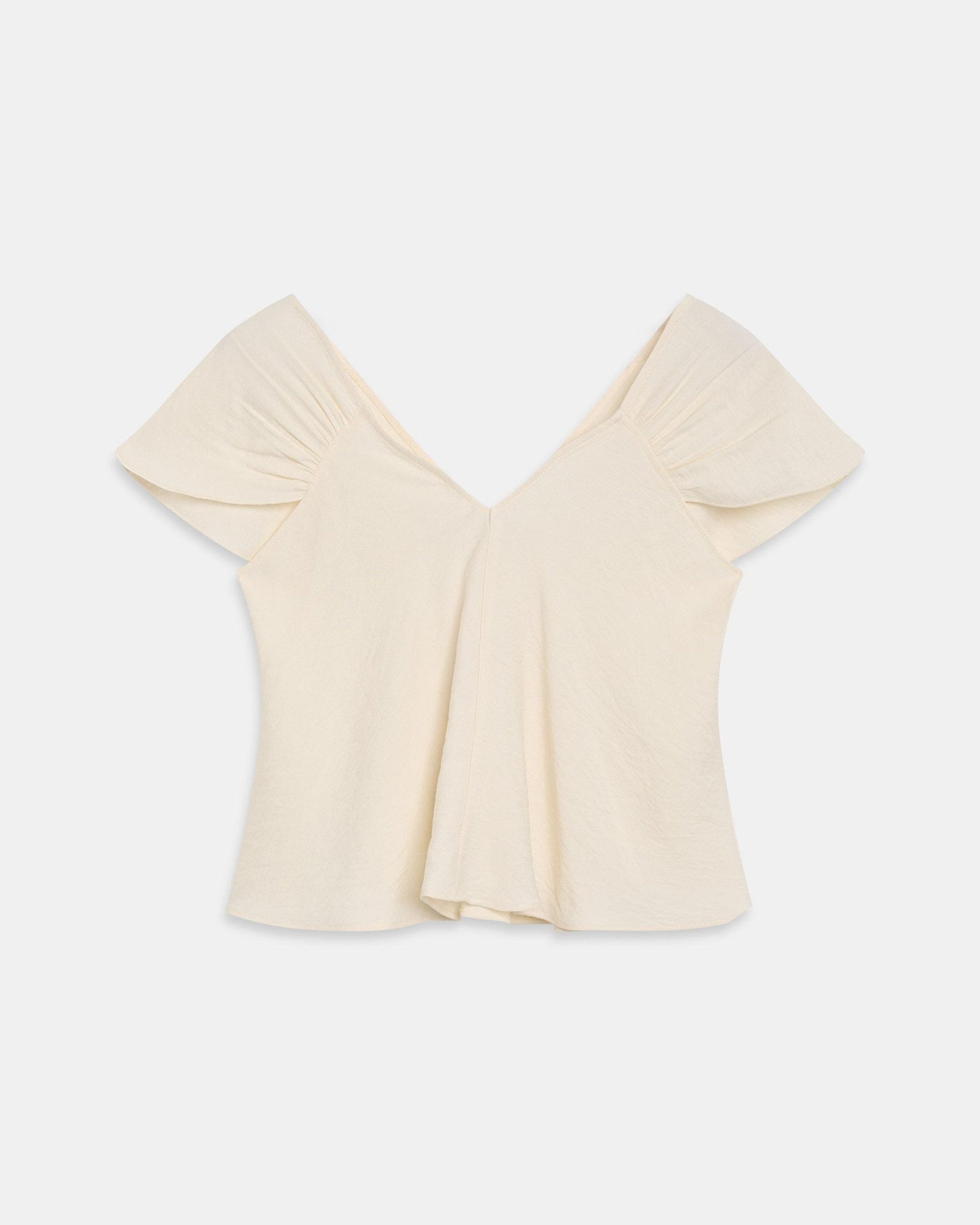 Blusa Escote Pico Espalda Blanca