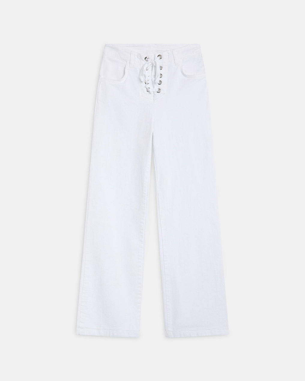 Jeans Eyelets Lazada Blanco