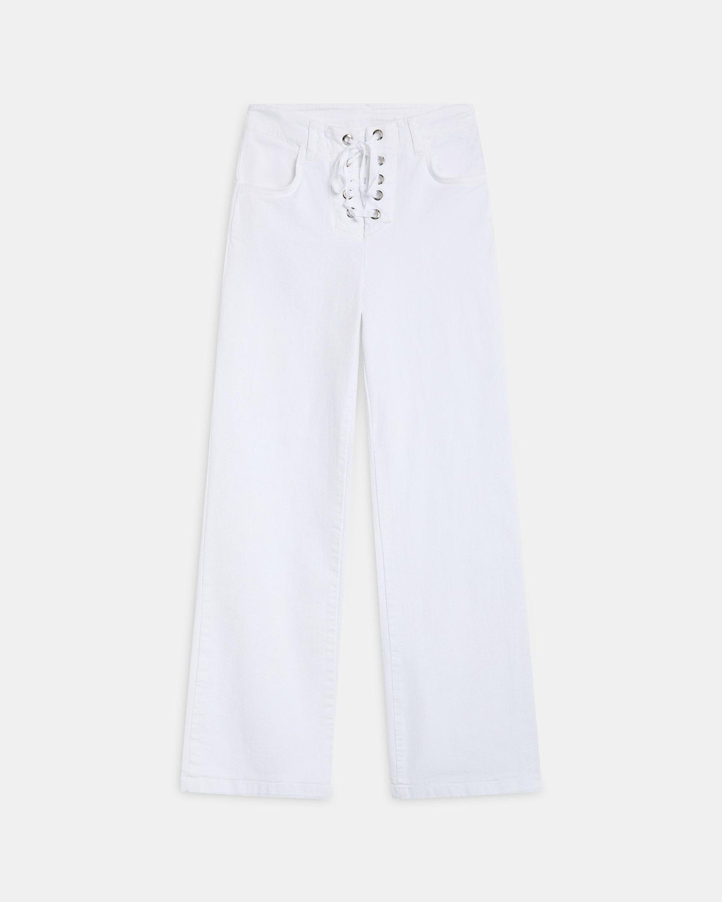 Jeans Eyelets Lazada Blanco