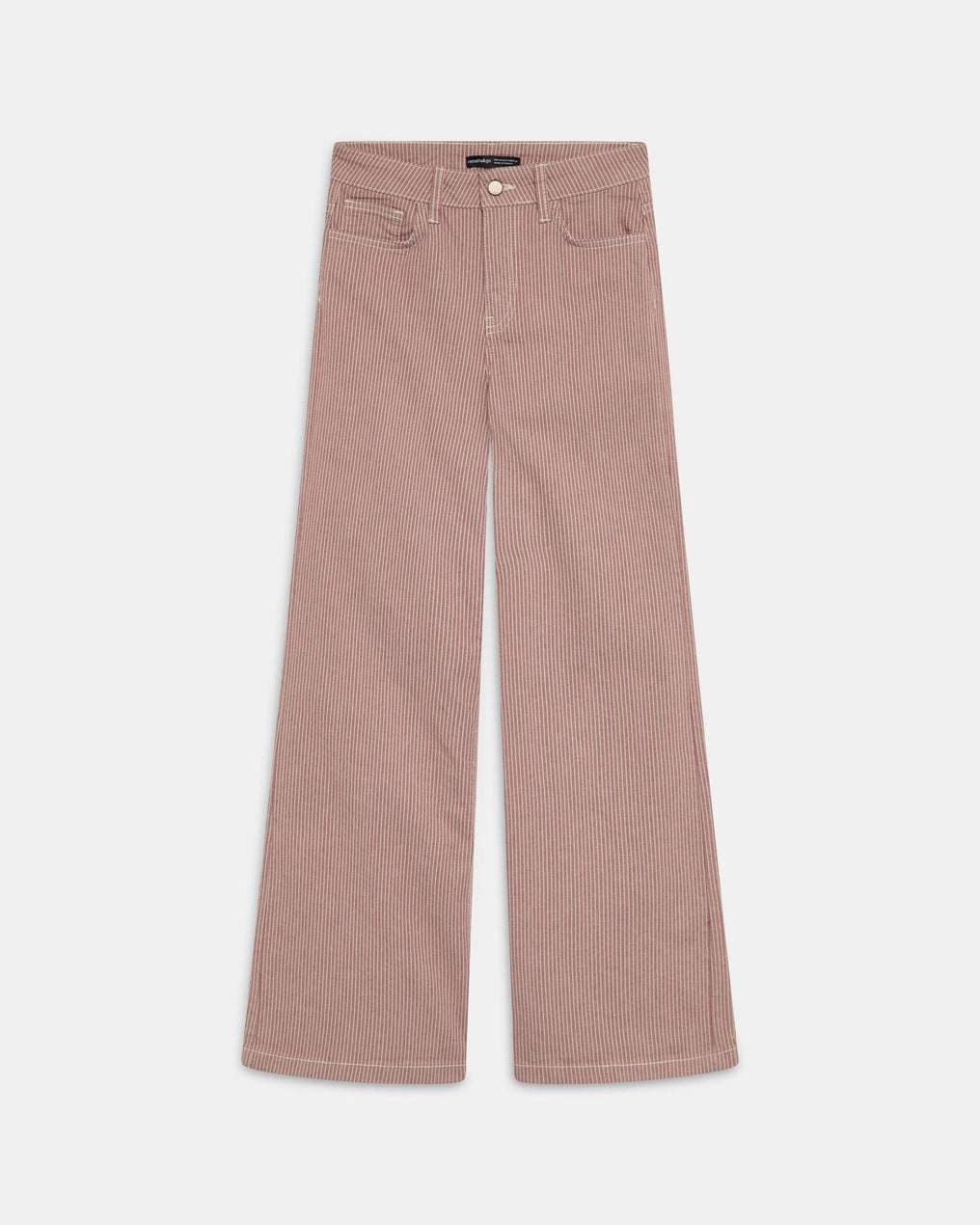 Jeans às Riscas Cor de Rosa