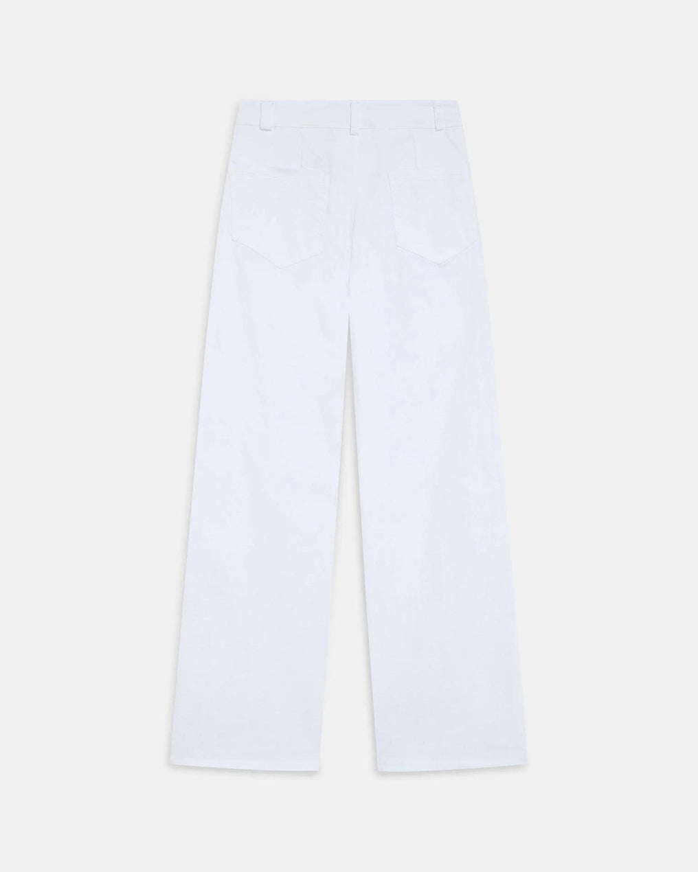 Jeans Bolsillos De Plastón Blanco