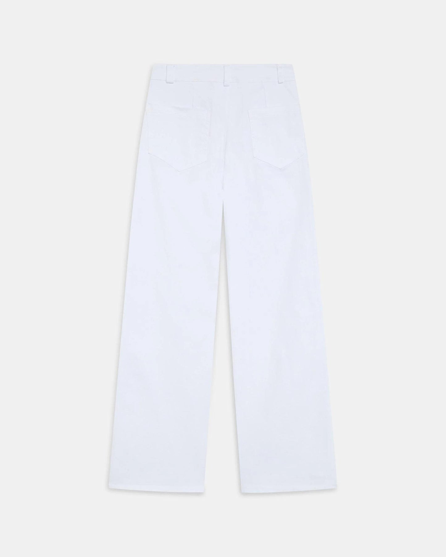 Jeans Bolsillos De Plastón Blanco