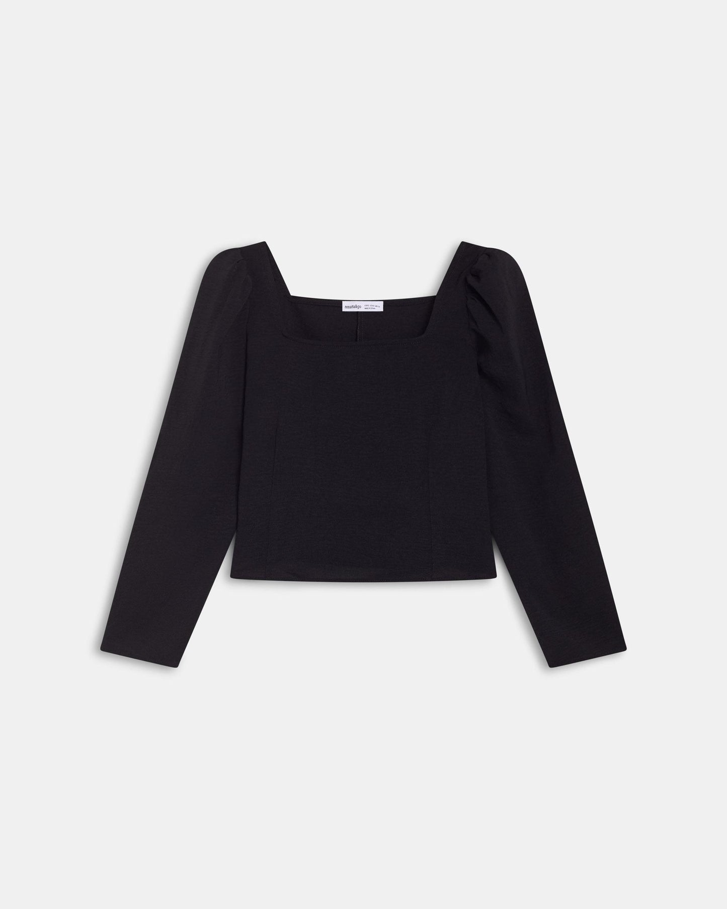 Blusa Decote Quadrado Preta