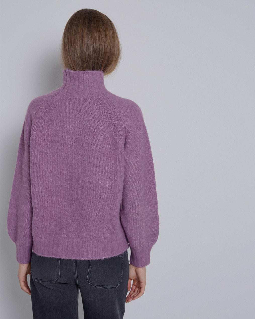 Jersey Punto Cuello Alto Lila