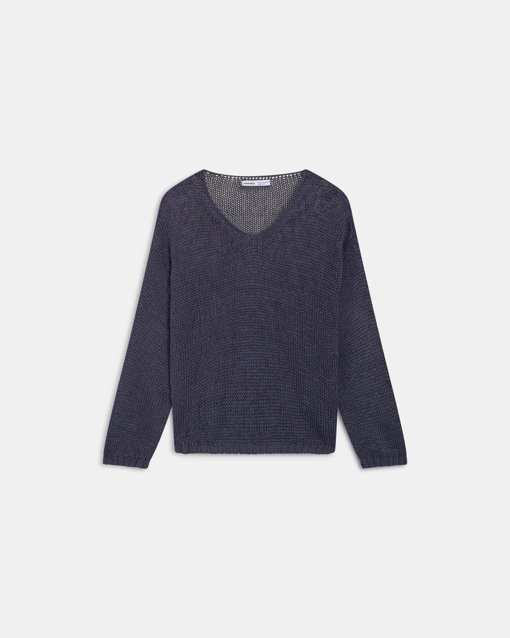 Jersey Calado Cuello Pico Azul