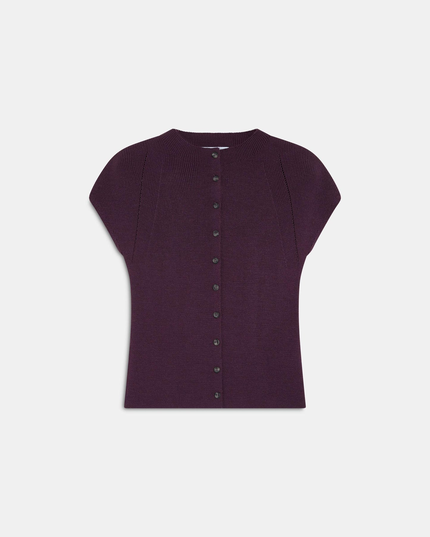 Top Botões Gola Alta Roxo