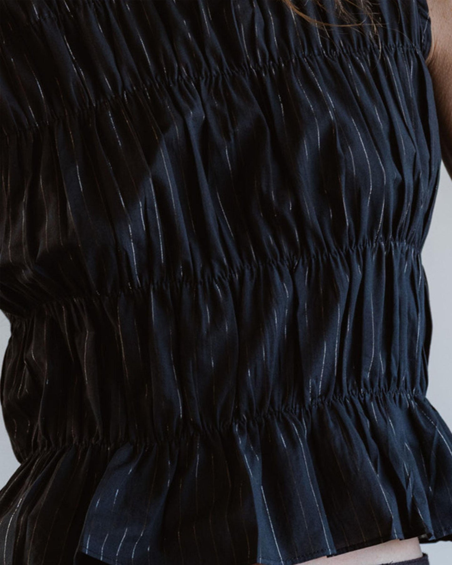 Top Gomas Lurex Negro