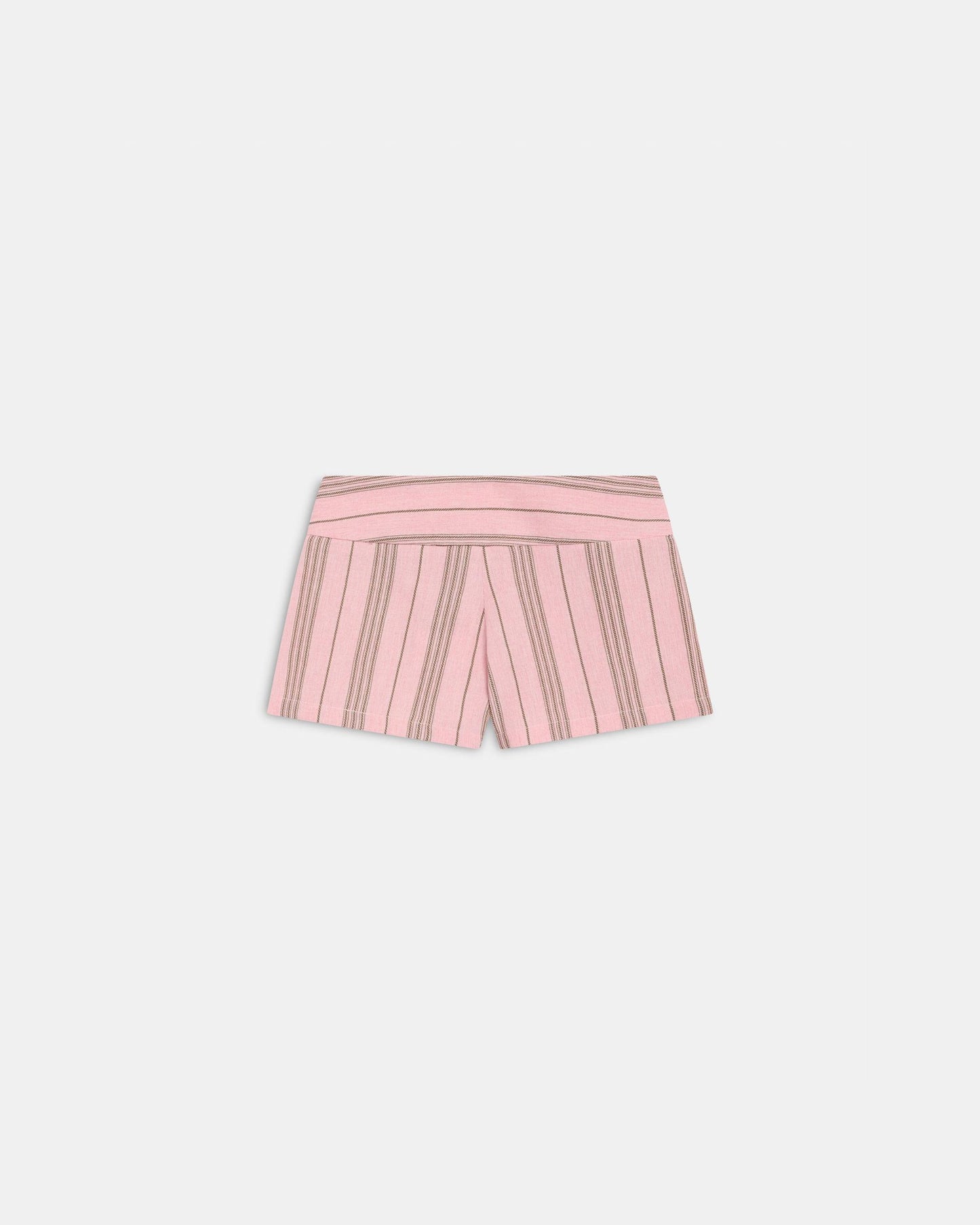 Shorts Triple Cinturilla Rayas Rosa