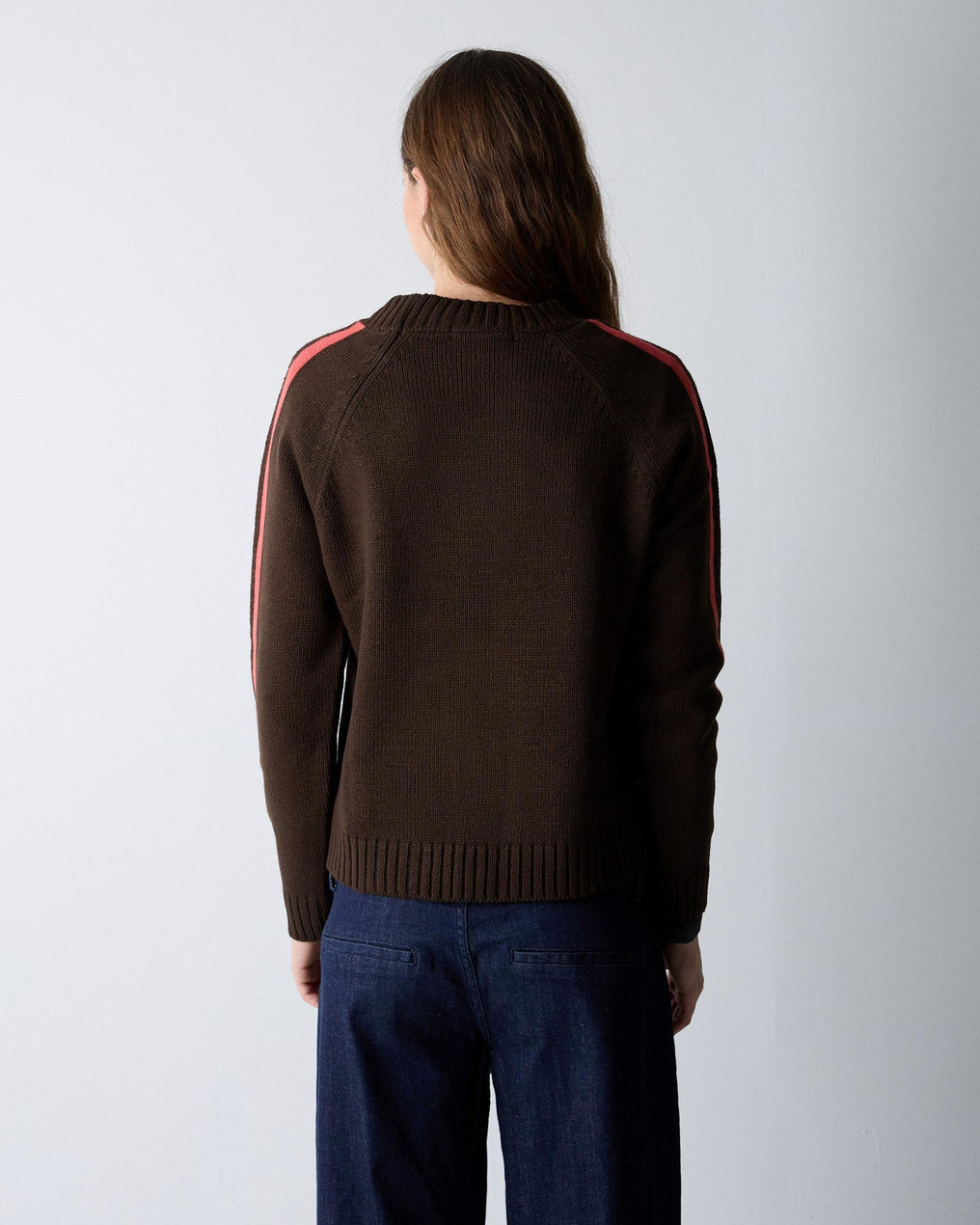 Jersey Rayas Mangas Marrón