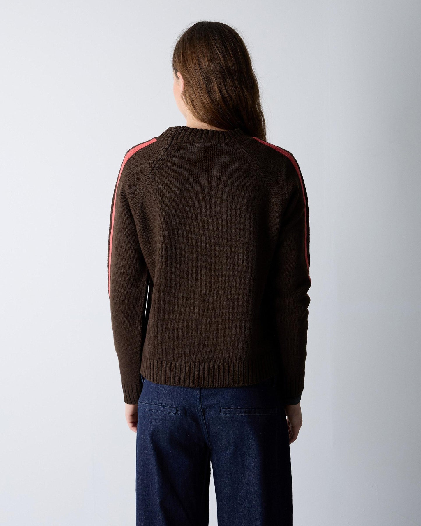 Jersey Rayas Mangas Marrón