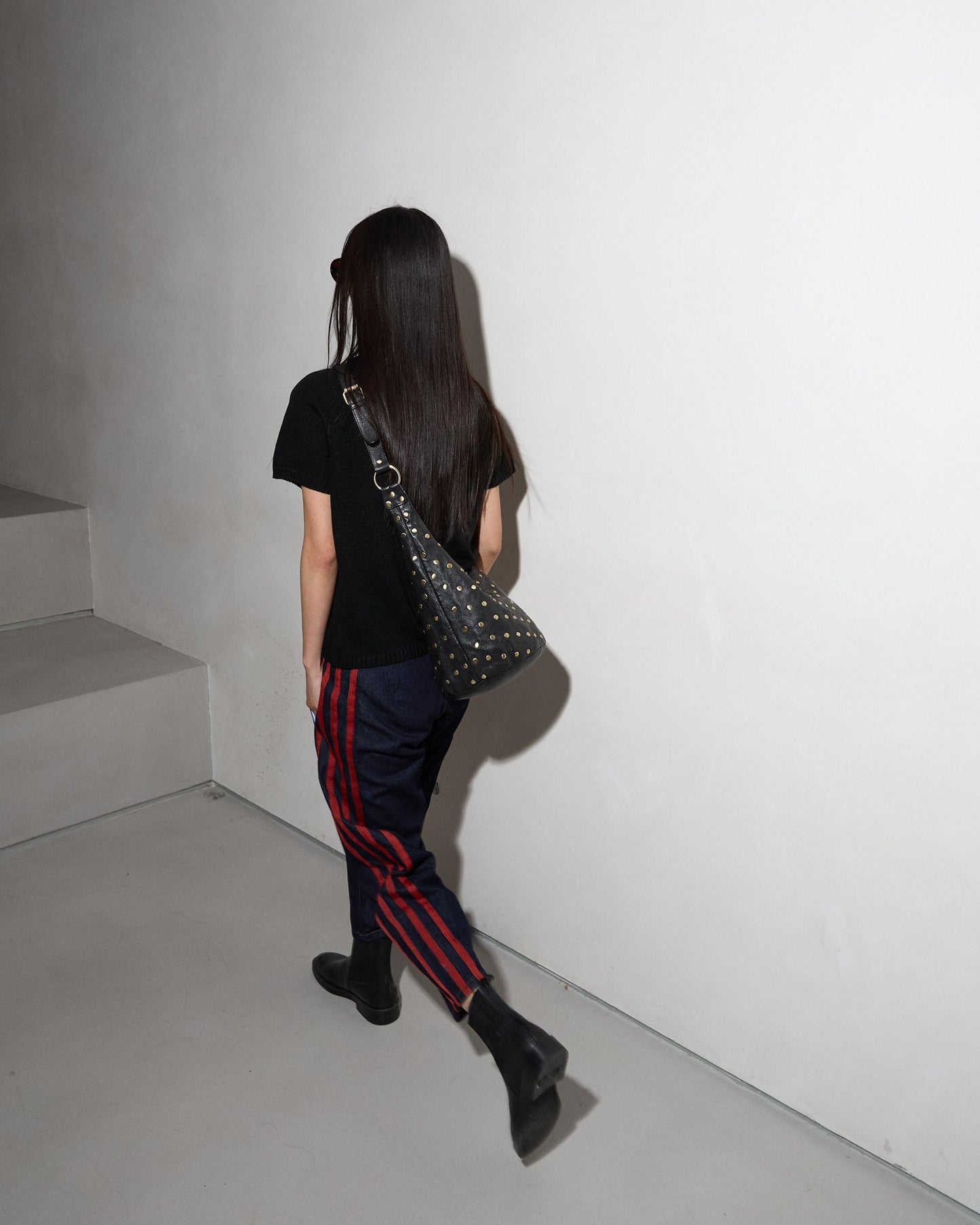 Dark Blue Side Stripe Jeans