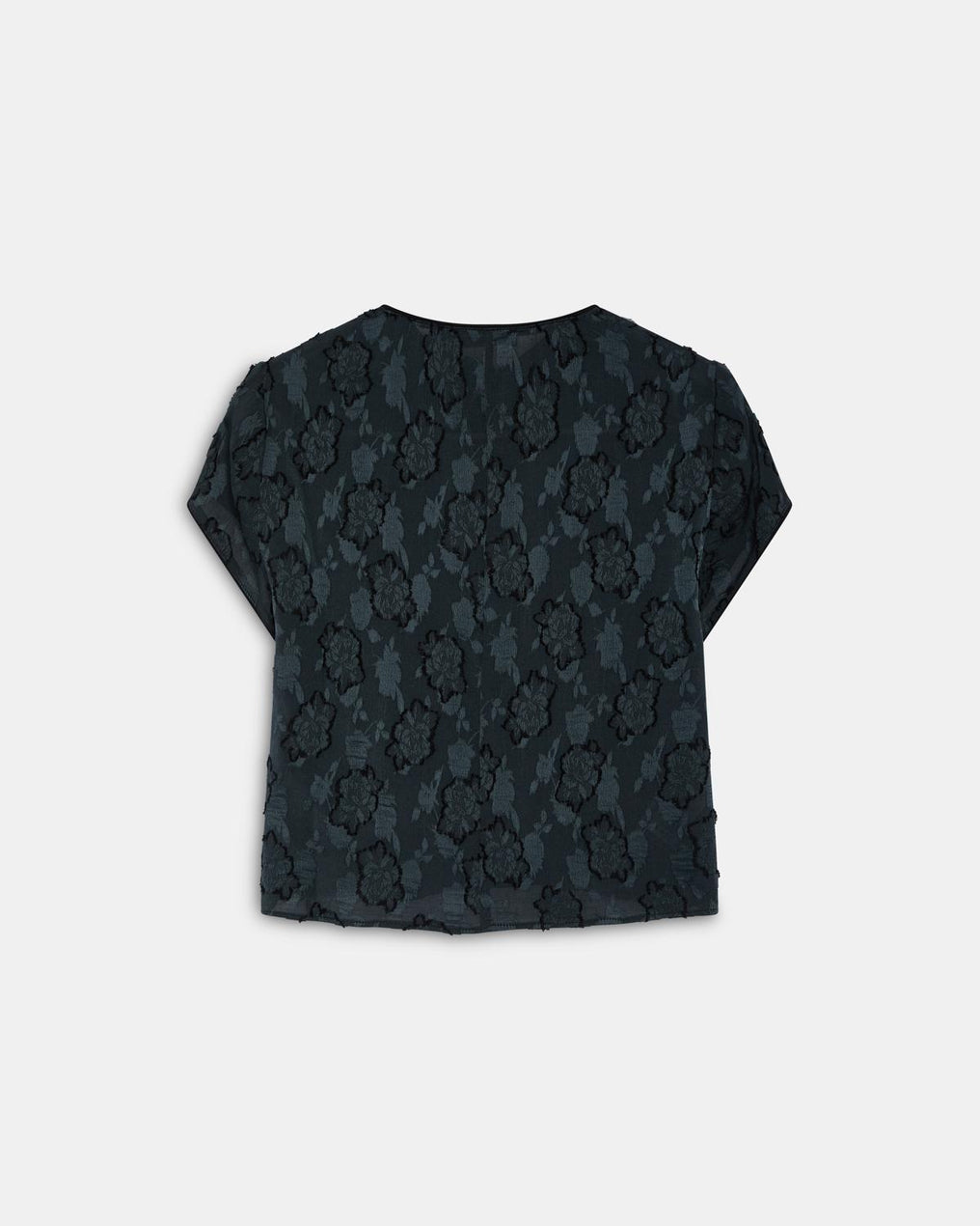 Top Manga Corta Estampado Lazadas Azul