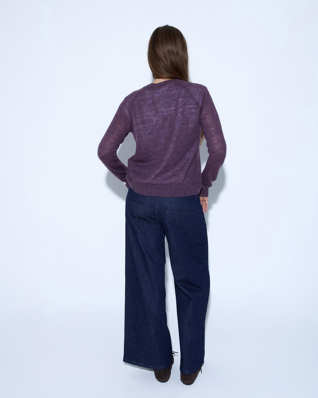 Fine Purple Knit Sweater