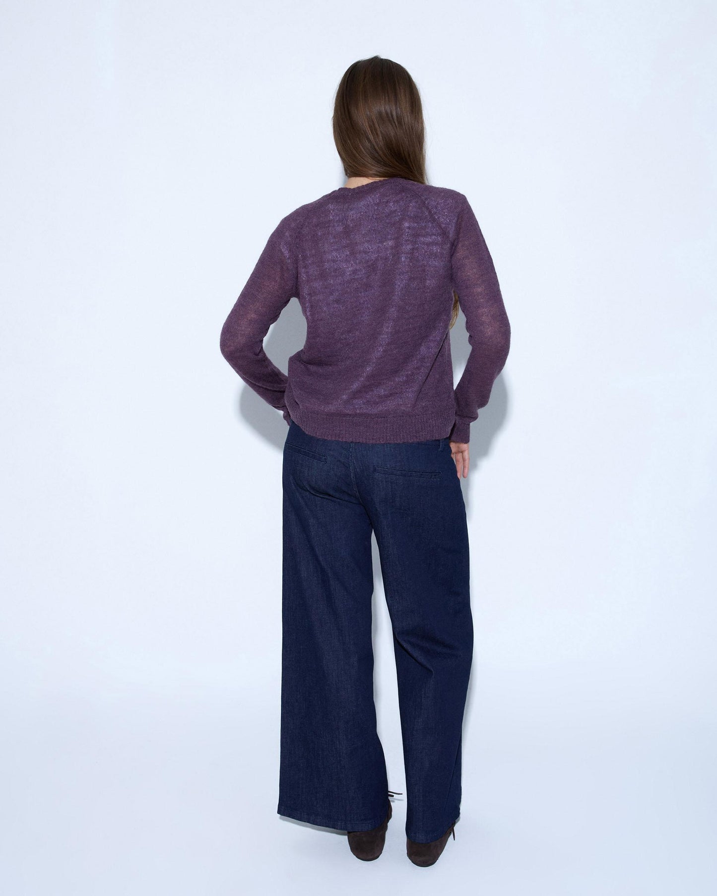 Fine Purple Knit Sweater