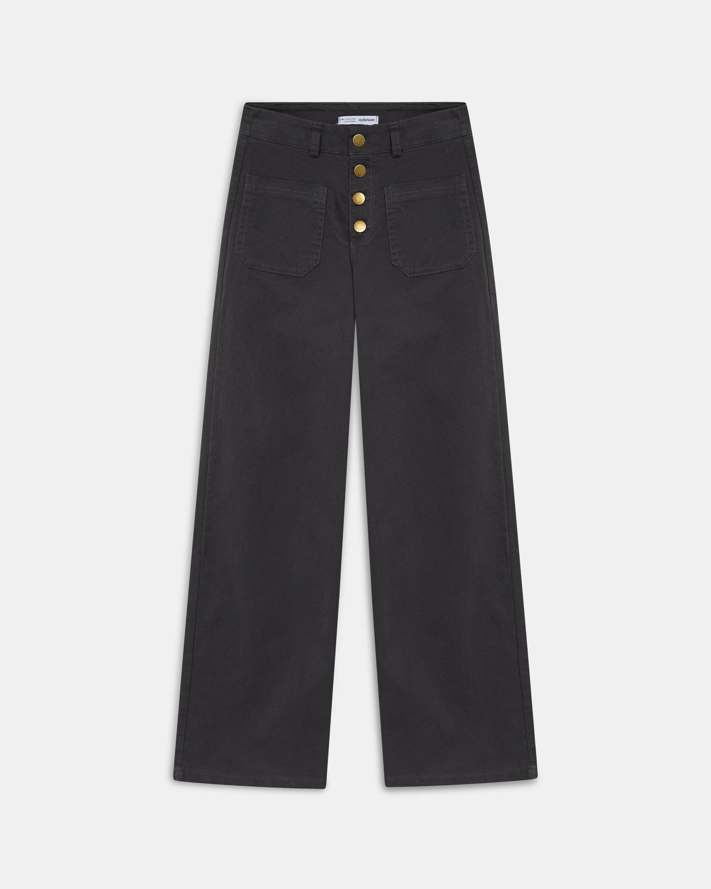 Jeans Bolsillos De Plastón Antracita