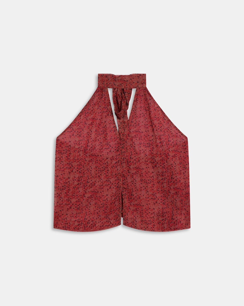 Top Abertura Estampado Rojo