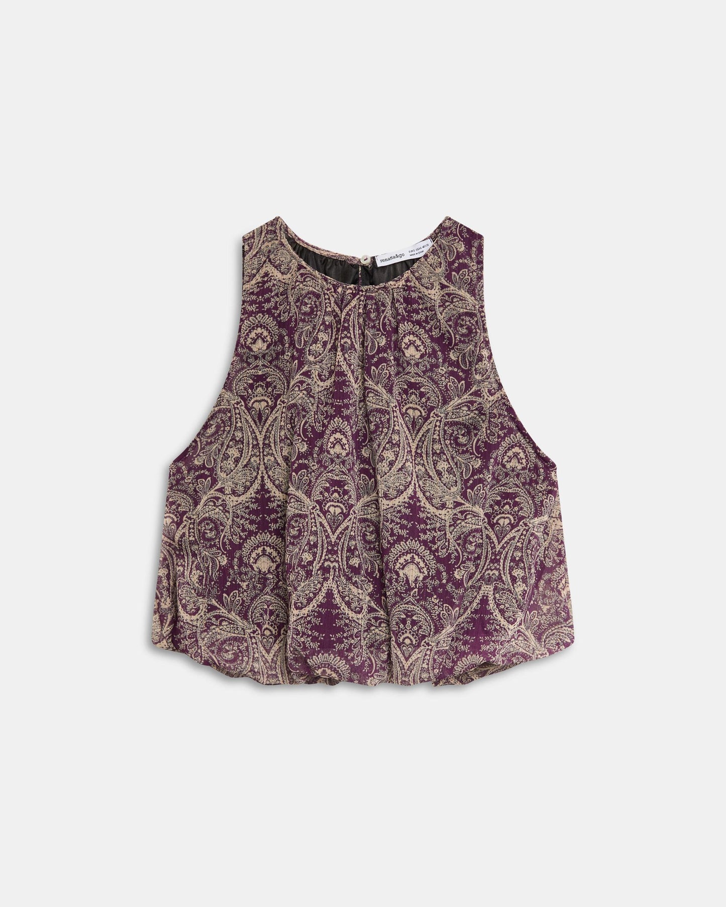 Top Fluido Estampado Roxo