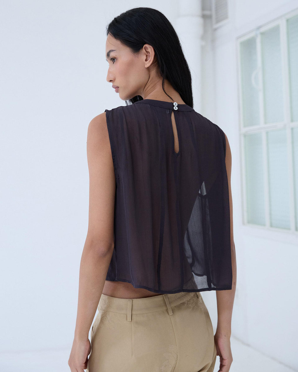 Top Abalorios Mini Antracita