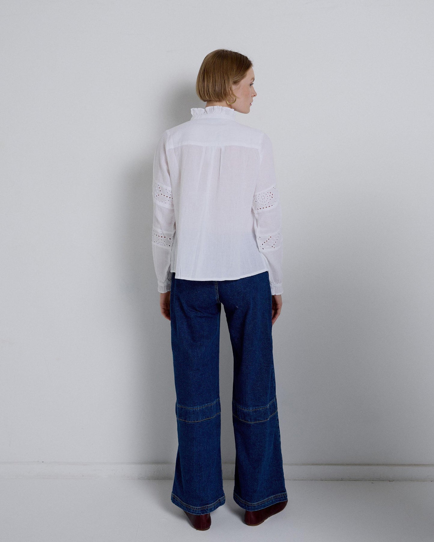 Dark Blue Elastic Waist Jeans