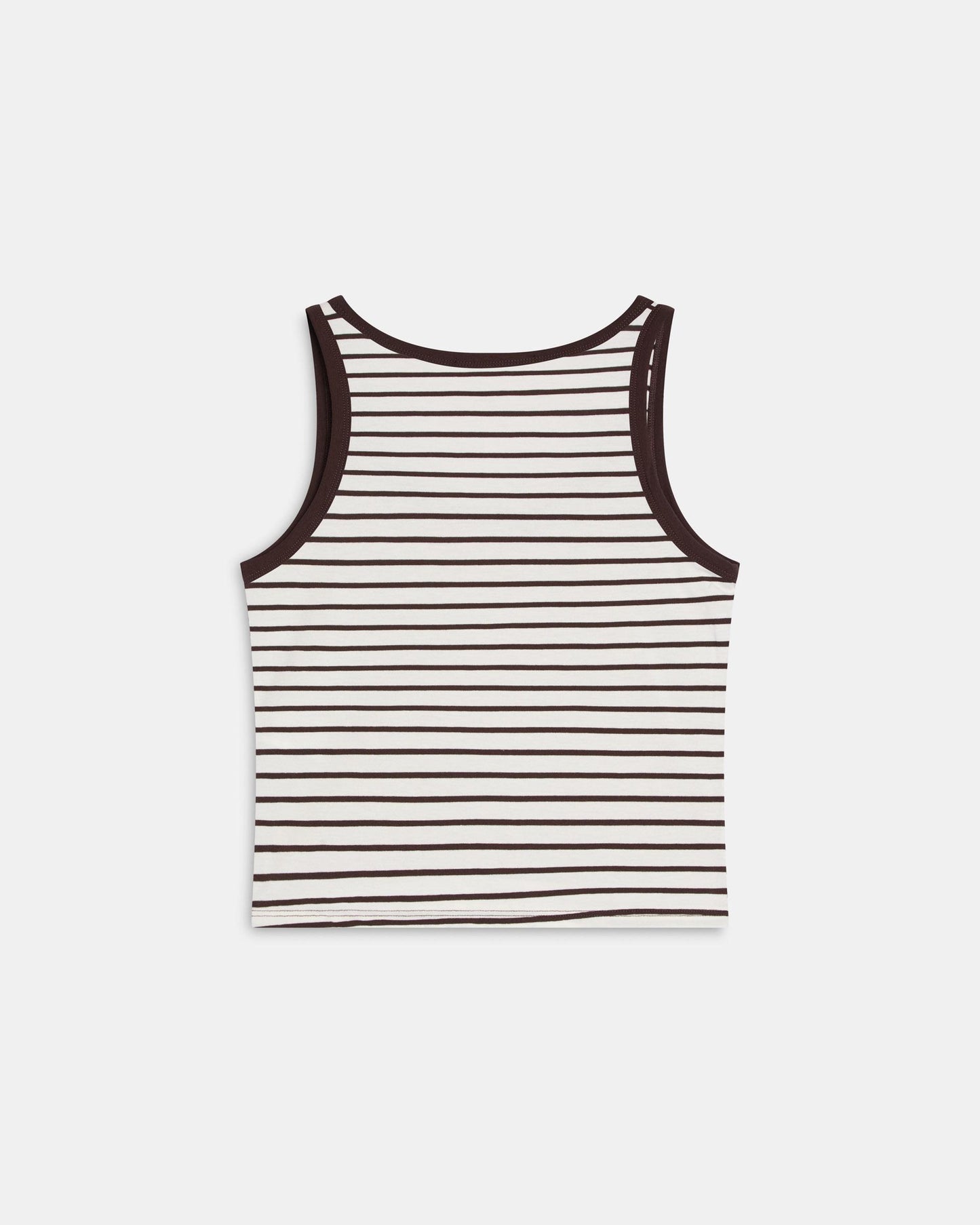T-shirt Bretelles Rayures Marron