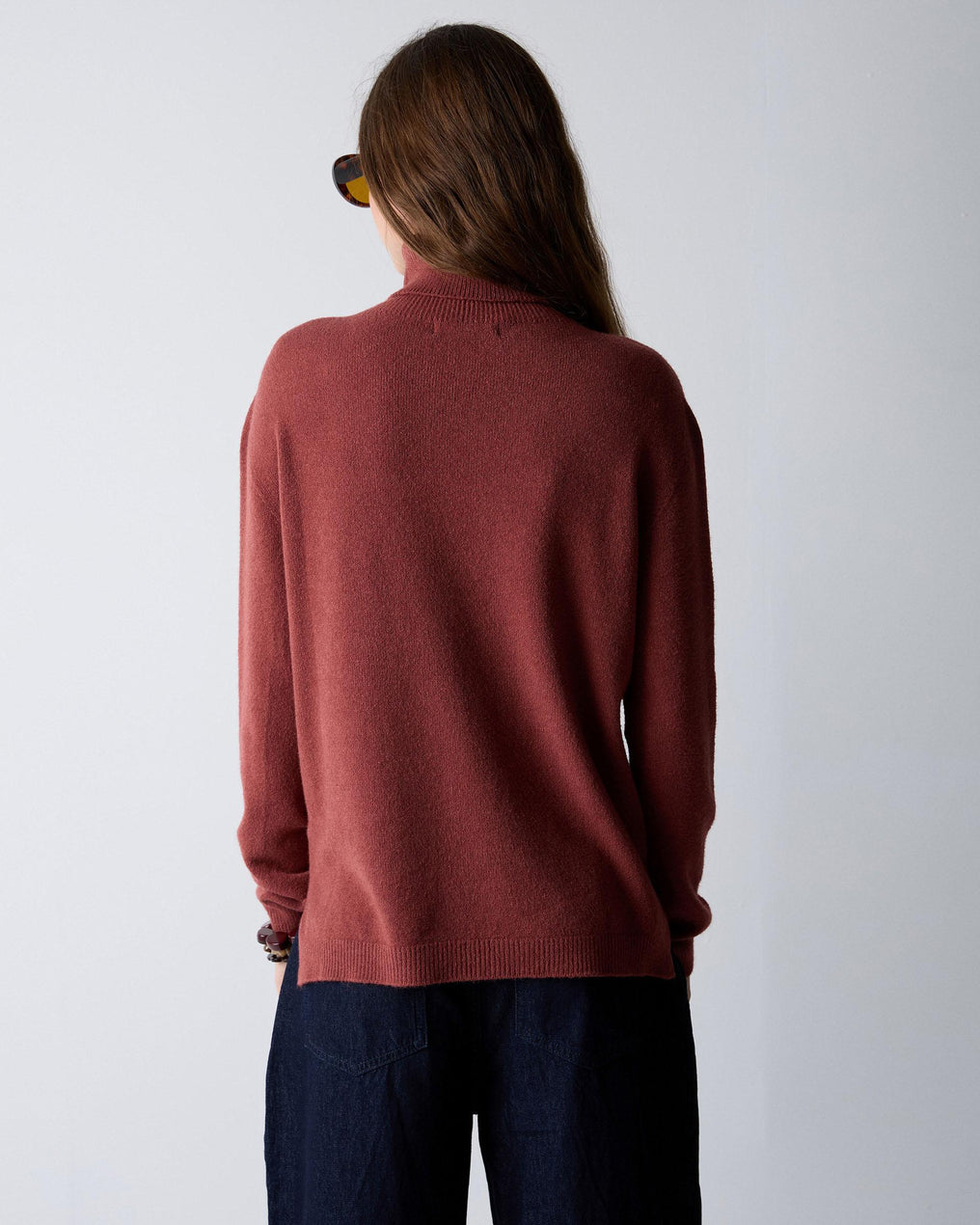 Terracotta Turtleneck Sweater