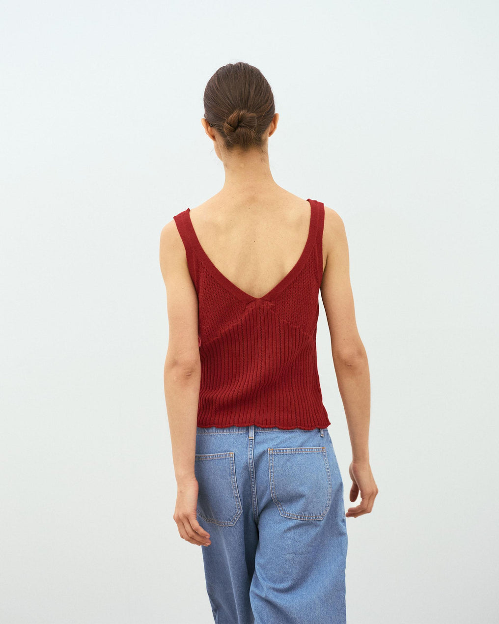 Red Ribbed Camisole