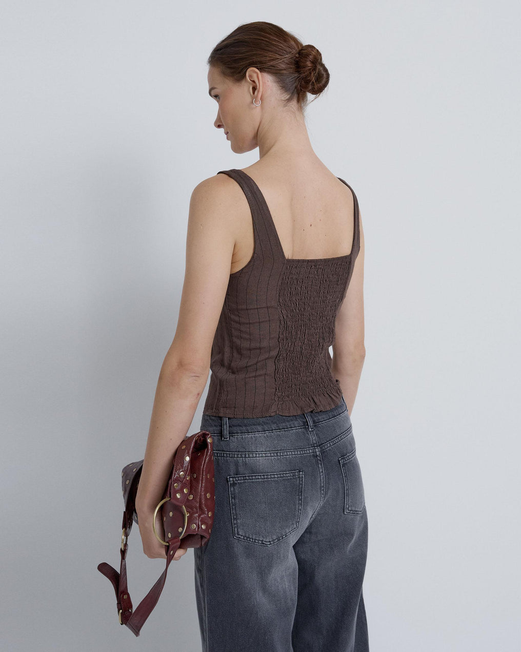 Top Rayas Corse Marrón