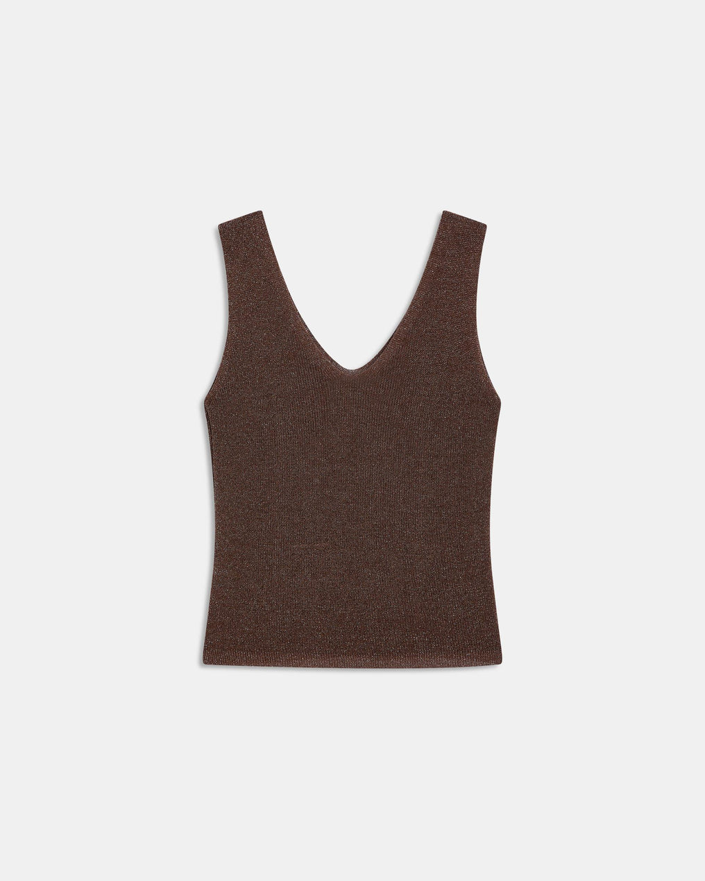 Top Bretelles Lurex Marron