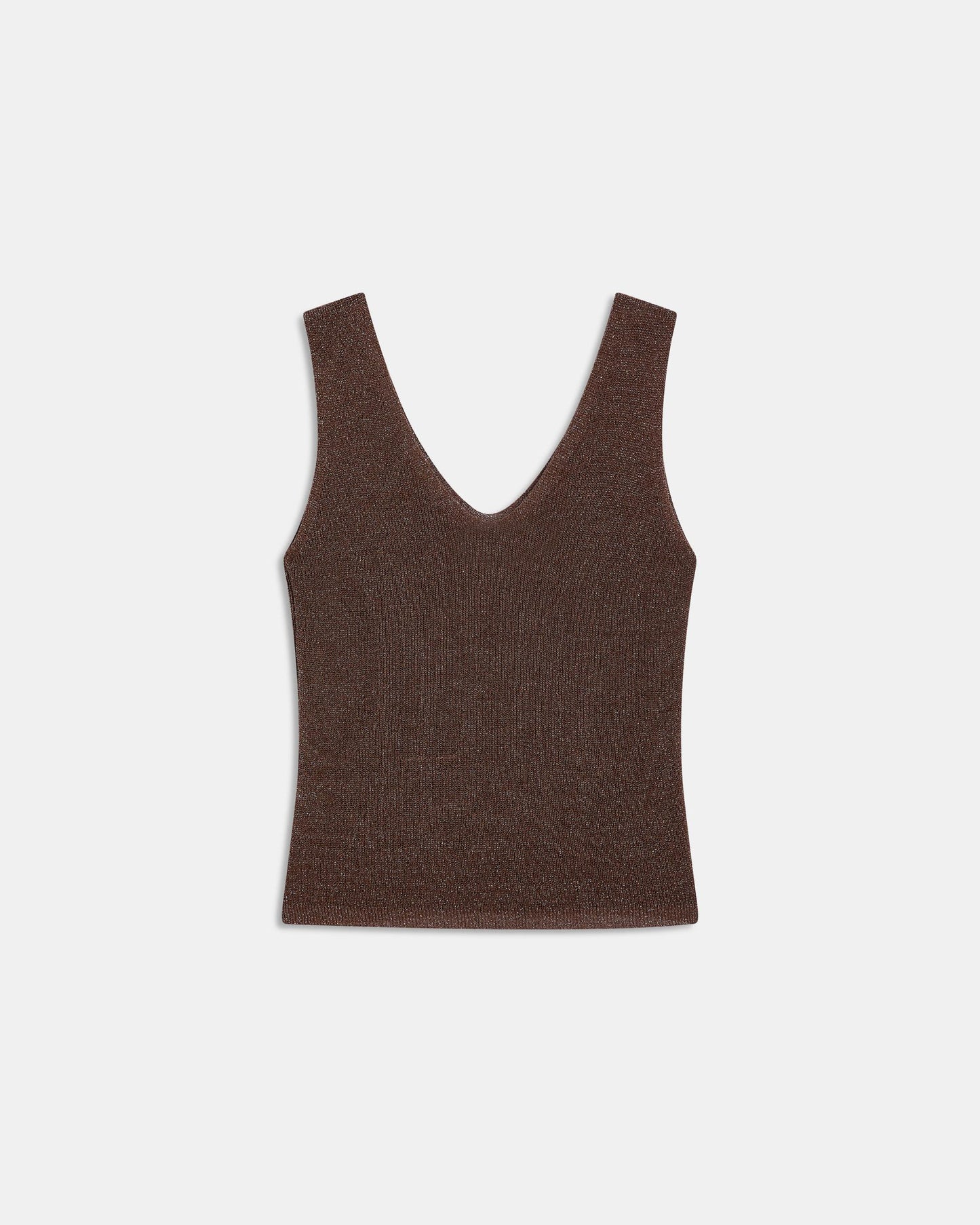 Top Bretelles Lurex Marron