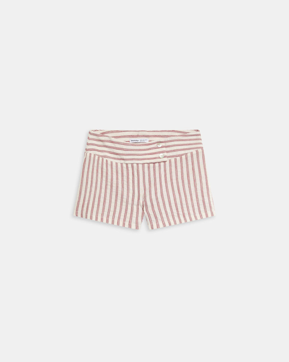 Shorts Triple Cinturilla Rayas Blanco