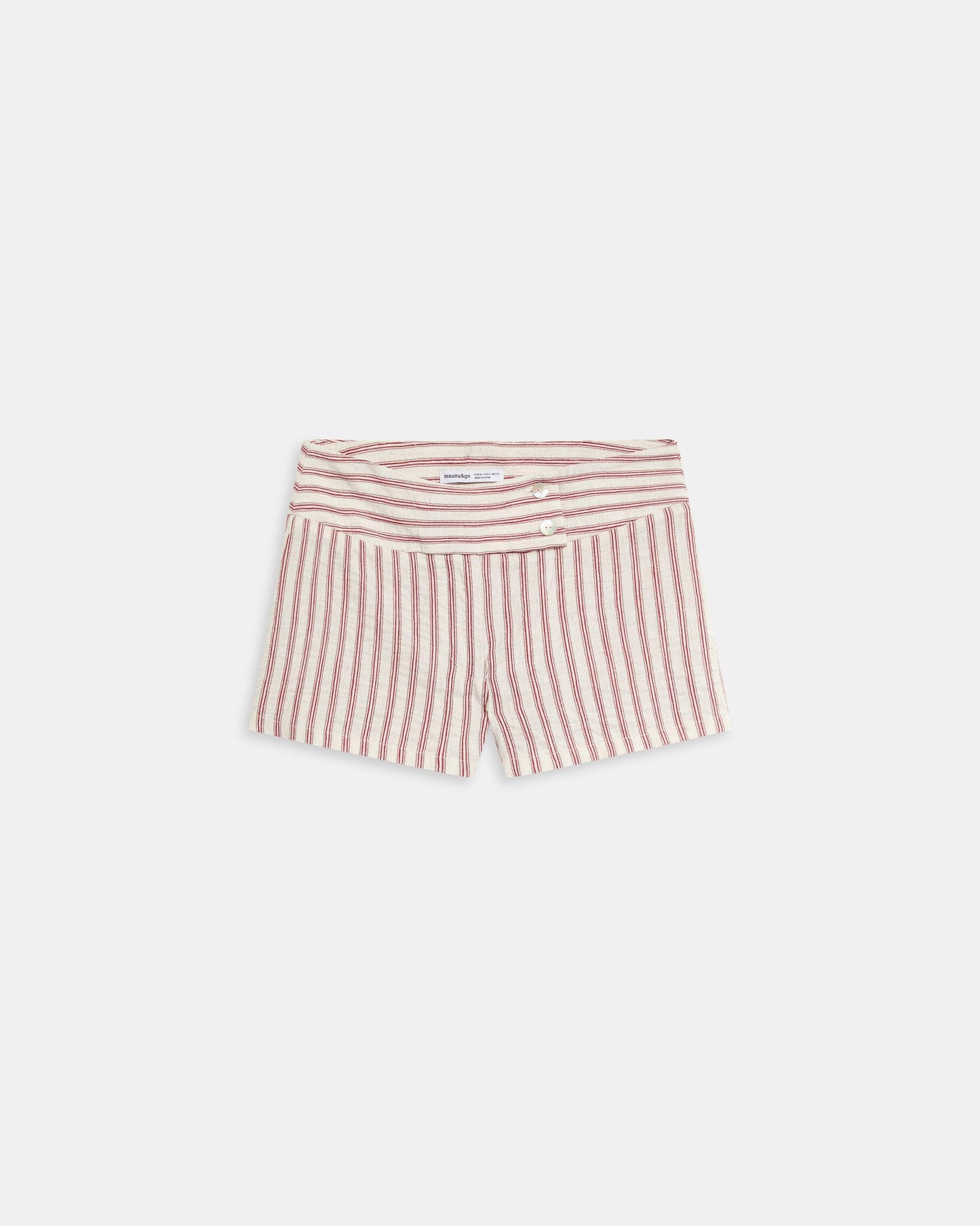 Shorts Triple Cinturilla Rayas Blanco