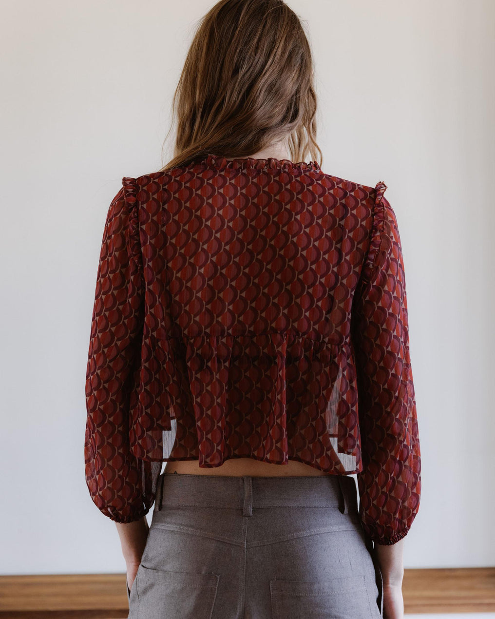 Blusa Estampado Geometrico Lazadas Multicolor